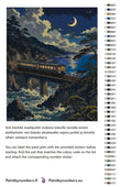Thumbnail for Värikartta ja ohjeet - Train on Coastal Bridge 40x50cm