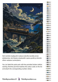 Thumbnail for Värikartta ja ohjeet - Train on Coastal Bridge 40x50cm