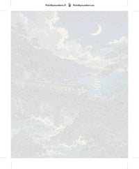Thumbnail for Numeroitu kangas - Train on Coastal Bridge 40x50cm