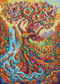 Thumbnail for Tree of Life Goddess Fantasy, 50x70 cm timanttimaalaus – koko kuvion esikatselu ilman lähikuvaa