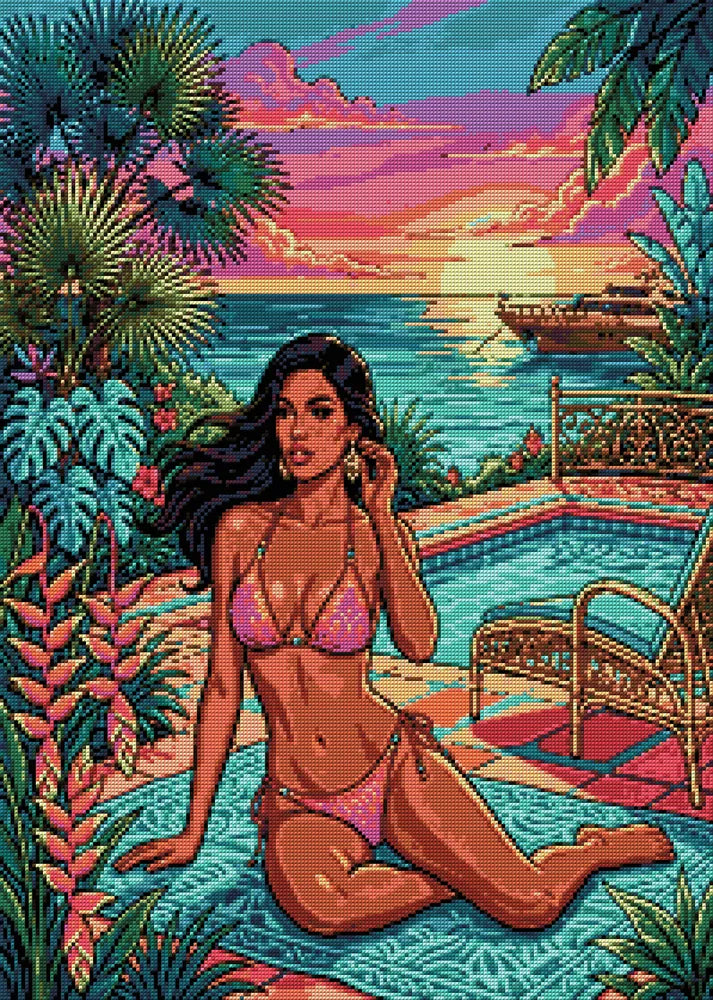 Timanttikuvio - Tropical Bikini