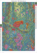 Thumbnail for Tropical Birds in Lush Jungle timanttimaalauksen liimapintainen canvas 40x60cm