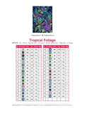 Thumbnail for Tropical Foliage timanttimaalauksen värikartta – 33 DMC-väriä