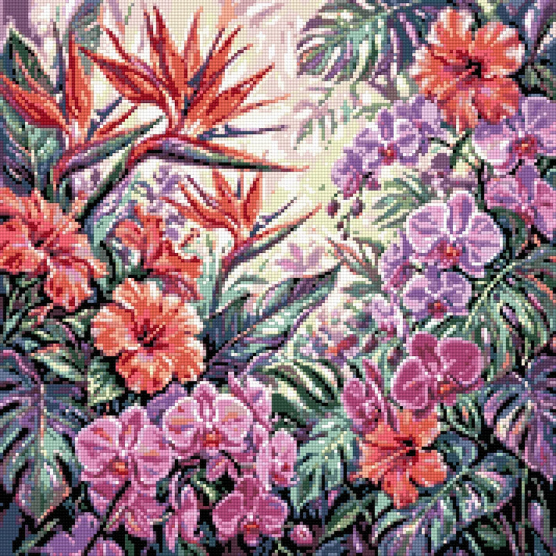 Timanttikuvio - Tropical Orchids