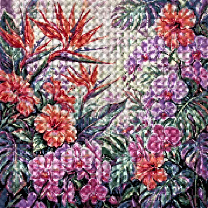 Timanttikuvio - Tropical Orchids