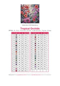 Thumbnail for Tropical Orchids timanttimaalauksen värikartta – 35 DMC-väriä