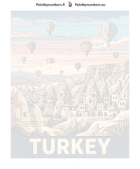 Thumbnail for Numeroitu kangas - Turkey Travel Poster 40x50cm