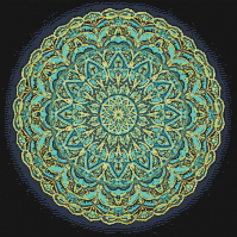 Timanttikuvio - Turquoise Mandala