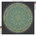 Thumbnail for Turquoise Mandala timanttimaalauksen liimapintainen canvas 50x50cm