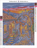 Thumbnail for Tuscan Village at Sunset timanttimaalauksen liimapintainen canvas 30x40cm