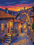 Thumbnail for Tuscan Village at Sunset, 30x40 cm timanttimaalaus – lopullisen kuvion esikatselu
