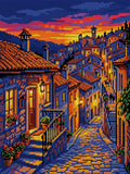 Thumbnail for Tuscan Village at Sunset, 30x40 cm timanttimaalaus – koko kuvion esikatselu ilman lähikuvaa