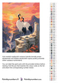 Thumbnail for Värikartta ja ohjeet - Two Cranes at Sunset 60x80cm