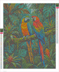 Thumbnail for Two Macaws timanttimaalauksen liimapintainen canvas 40x50cm