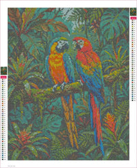 Thumbnail for Two Macaws timanttimaalauksen liimapintainen canvas 40x50cm