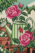 Thumbnail for Two Roses and a Ladybird, 20x30 cm timanttimaalaus – lopullisen kuvion esikatselu