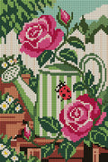 Thumbnail for Two Roses and a Ladybird, 20x30 cm timanttimaalaus – koko kuvion esikatselu ilman lähikuvaa
