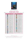 Thumbnail for Underwater Tram timanttimaalauksen värikartta – 51 DMC-väriä