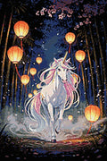 Thumbnail for Timanttikuvio - Unicorn in Lantern Light