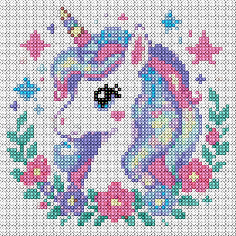 Timanttikuvio - Unicorn Portrait
