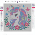 Thumbnail for Unicorn Portrait timanttimaalauksen liimapintainen canvas 20x20cm