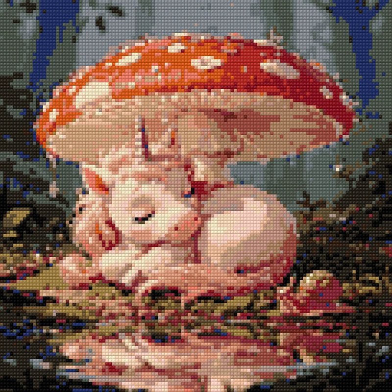 Timanttikuvio - Unicorn Under Toadstool