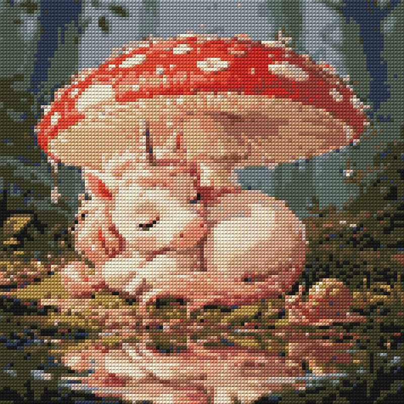 Timanttikuvio - Unicorn Under Toadstool
