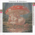 Thumbnail for Unicorn Under Toadstool timanttimaalauksen liimapintainen canvas 30x30cm