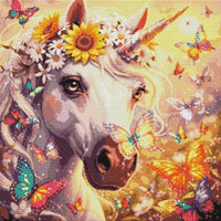 Thumbnail for Timanttikuvio - Unicorn with Butterflies