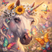 Thumbnail for Timanttimaalaus Unicorn with Butterflies