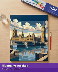 Thumbnail for Valmiin numeromaalauksen havainnekuva - United Kingdom Travel Poster 40x50cm