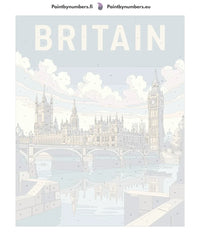 Thumbnail for Numeroitu kangas - United Kingdom Travel Poster 40x50cm