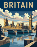 Thumbnail for Yhdistynyt kuningaskunta travel poster numeromaalaus, Lontoo ja Big Ben