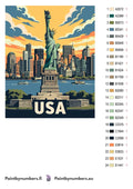 Thumbnail for Värikartta ja ohjeet - United States Travel Poster 40x50cm