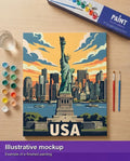 Thumbnail for Valmiin numeromaalauksen havainnekuva - United States Travel Poster 40x50cm