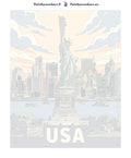 Thumbnail for Numeroitu kangas - United States Travel Poster 40x50cm