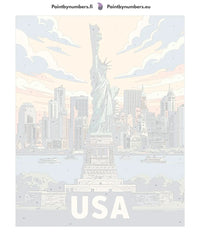 Thumbnail for Numeroitu kangas - United States Travel Poster 40x50cm