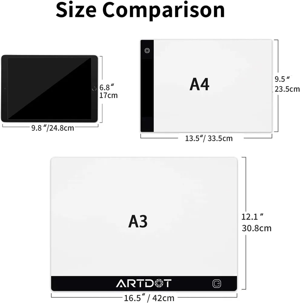 LED-valopöytä A3 Artdot