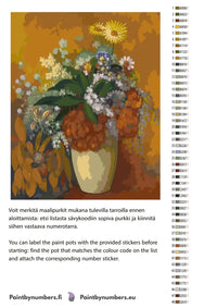 Thumbnail for Värikartta ja ohjeet - Vase of Flowers 40x50cm