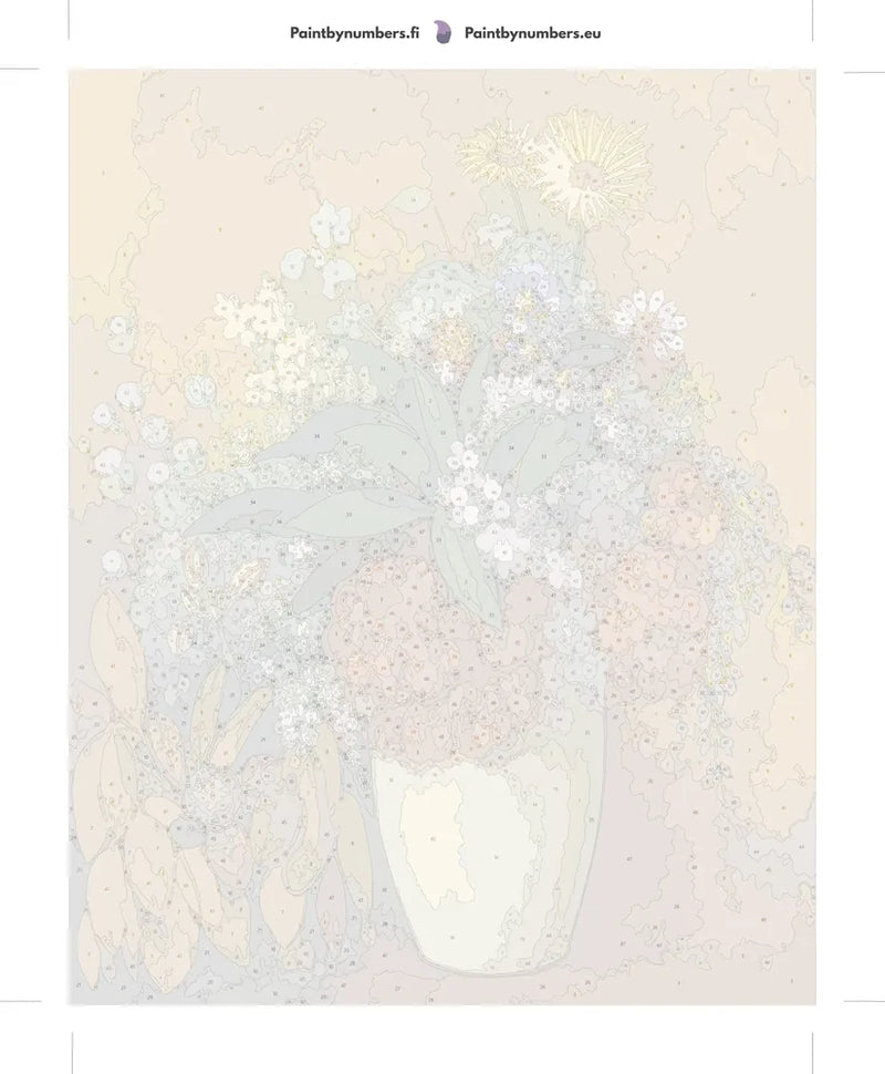 Numeroitu kangas - Vase of Flowers 40x50cm