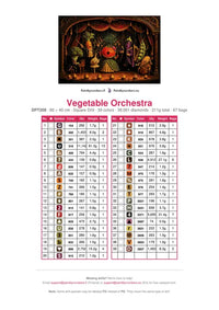 Thumbnail for Vegetable Orchestra timanttimaalauksen värikartta – 39 DMC-väriä