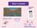 Thumbnail for Venetian Canal View 120x60cm timanttimaalauspaketin sisalto: liimapintainen canvas, varikartta, tyokalut ja timanttipussit