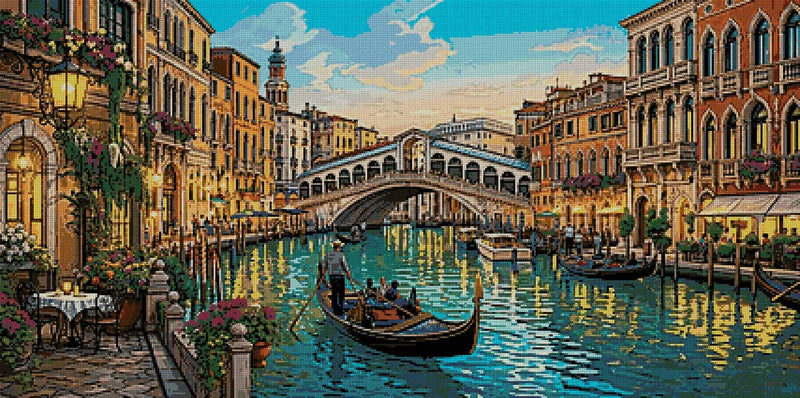 Timanttikuvio - Venetian Canal View