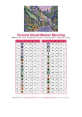 Thumbnail for Victoria Street Market Morning timanttimaalauksen värikartta – 32 DMC-väriä