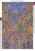 Thumbnail for Victorian Christmas Street Festival timanttimaalauksen liimapintainen canvas 40x60cm