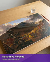 Thumbnail for Valmiin numeromaalauksen havainnekuva - View of Schroon Mountain Essex County New York After a Storm 70x40cm