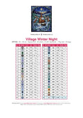 Thumbnail for Village Winter Night timanttimaalauksen värikartta – 40 DMC-väriä