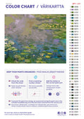 Thumbnail for Paint by numbers color chart - Water Lilies - väriluettelo ja ohjeet