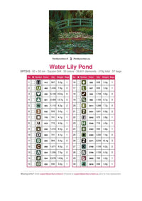 Thumbnail for Water Lily Pond timanttimaalauksen värikartta – 30 DMC-väriä
