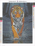 Thumbnail for Water Tiger timanttimaalauksen liimapintainen canvas 30x40cm